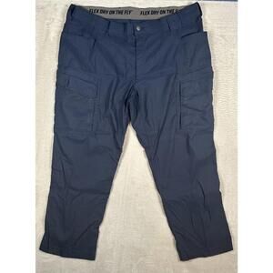 Duluth Trading Co Pants Mens 44x30 Navy Blue Flex Dry on the Fly Cargo Relaxed
